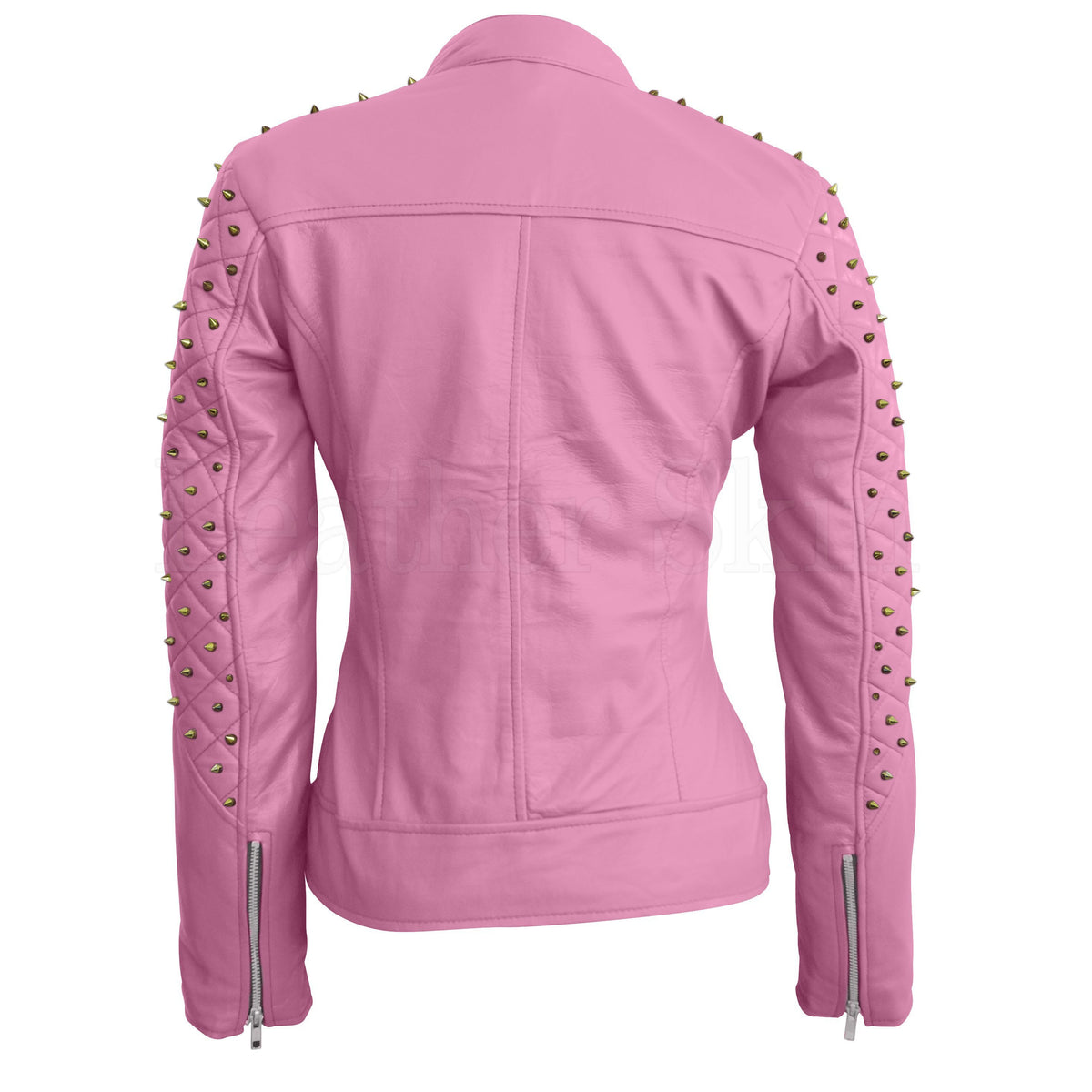 Women Hot Pink Biker Jacket - Leather Skin Shop