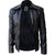 Men Black Dotted Stylish Genuine Leather Jacket