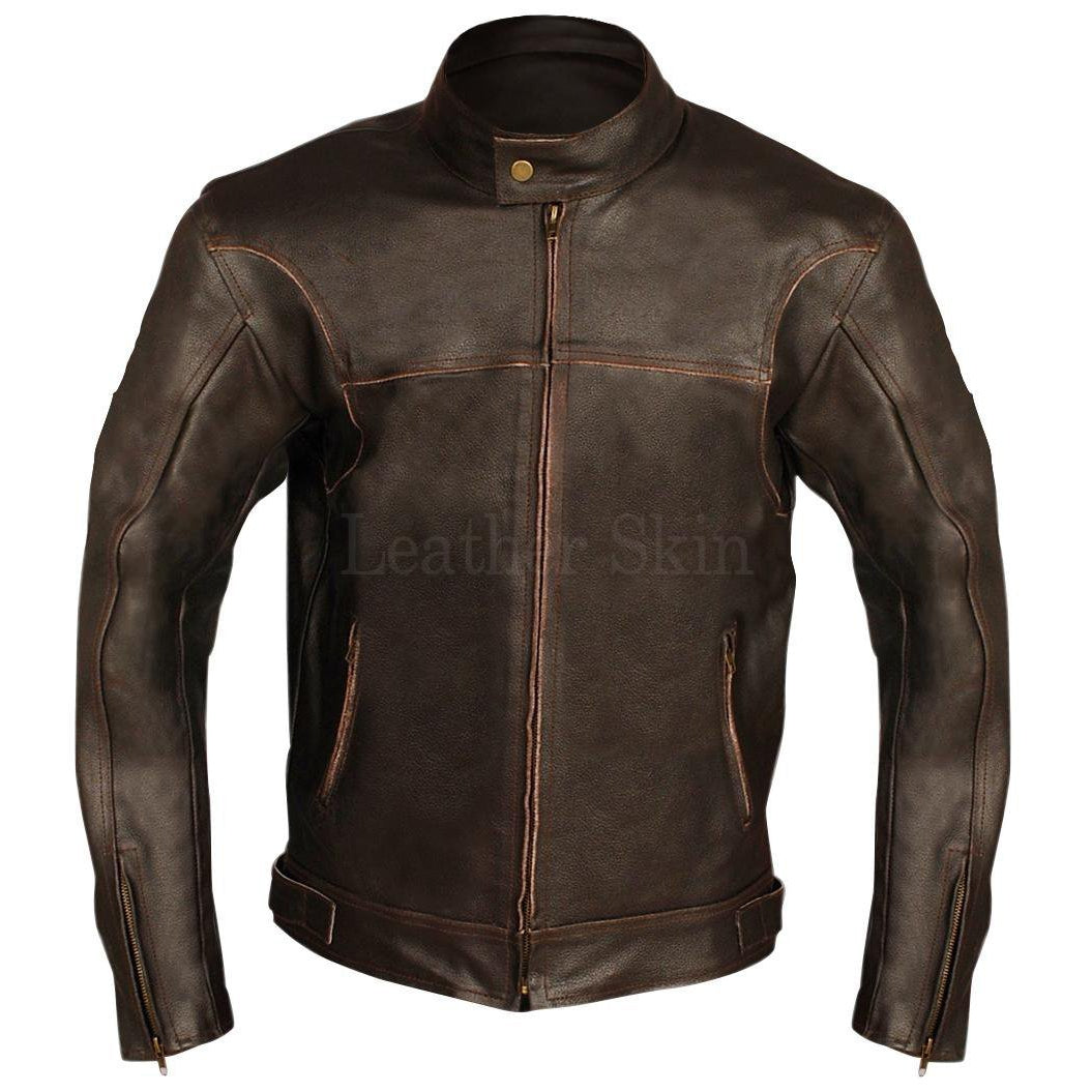 Skin color leather jacket hotsell