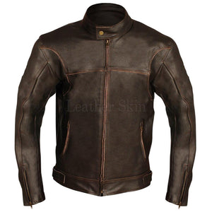 Brando Biker Cut-Off Leather Jacket 122