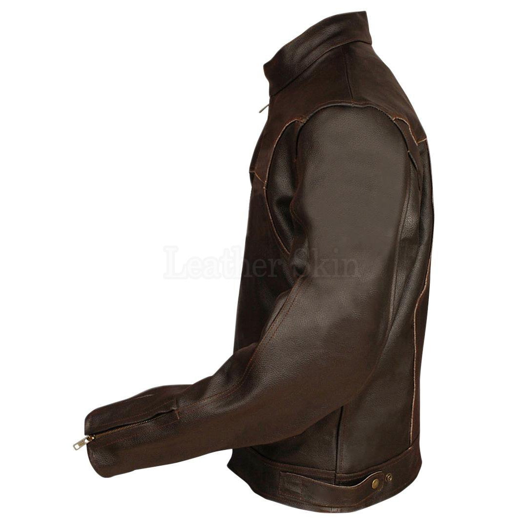 Vintage Brown Real Leather Jacket