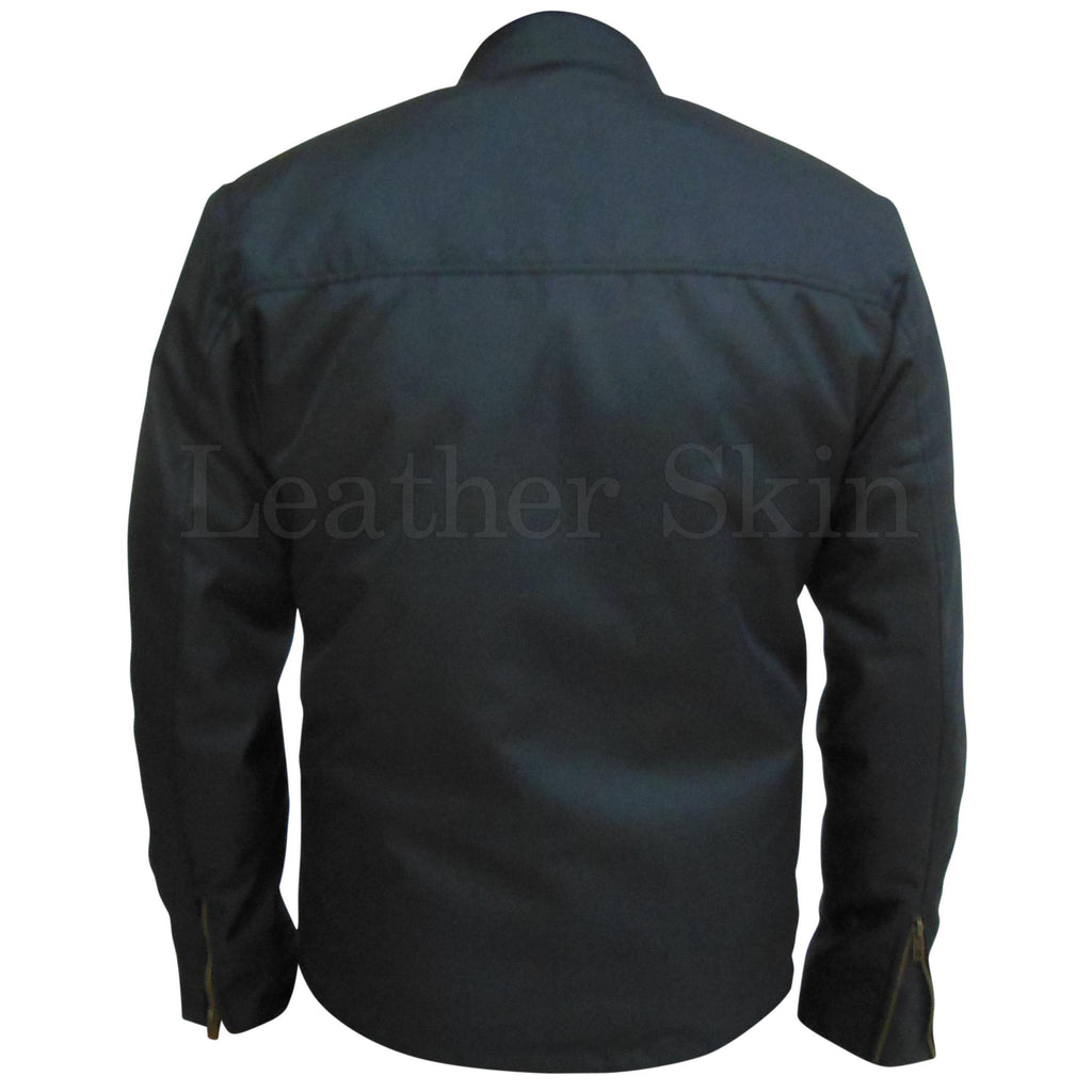 NWT Black Corduroy Jacket w Quilted Lining Chest YKK Zipper Pocket H Leather Skin Shop