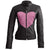 Leather Skin Women Shoulder Quilted Pink Love Heart Genuine Leather Jacket