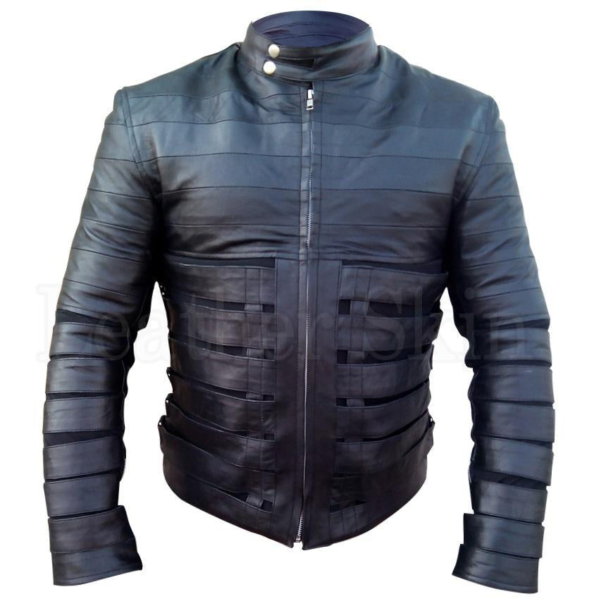 Ricky Martin Men Black Leather Jacket