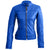 Leather Skin Women Blue Quilted Sexy Stylish Premium Genuine Leather Jacket