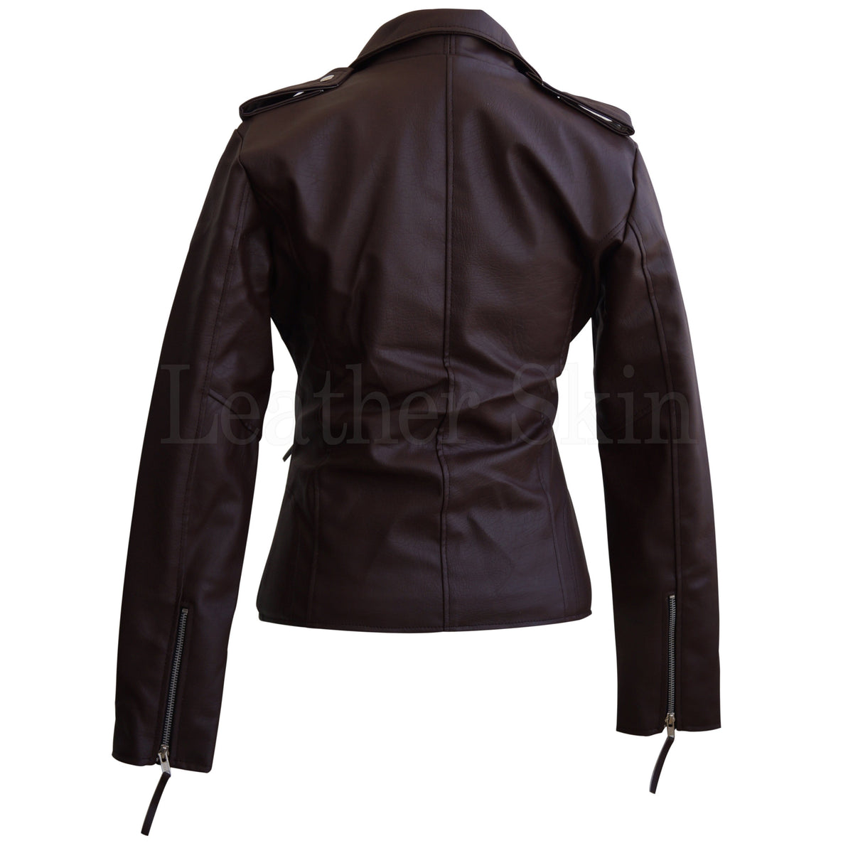 NWT Brown Brando Women Ladies Sexy Stylish Premium Synthetic Leather Jacket