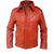 Men Maroon Red Genuine Leather Jacket