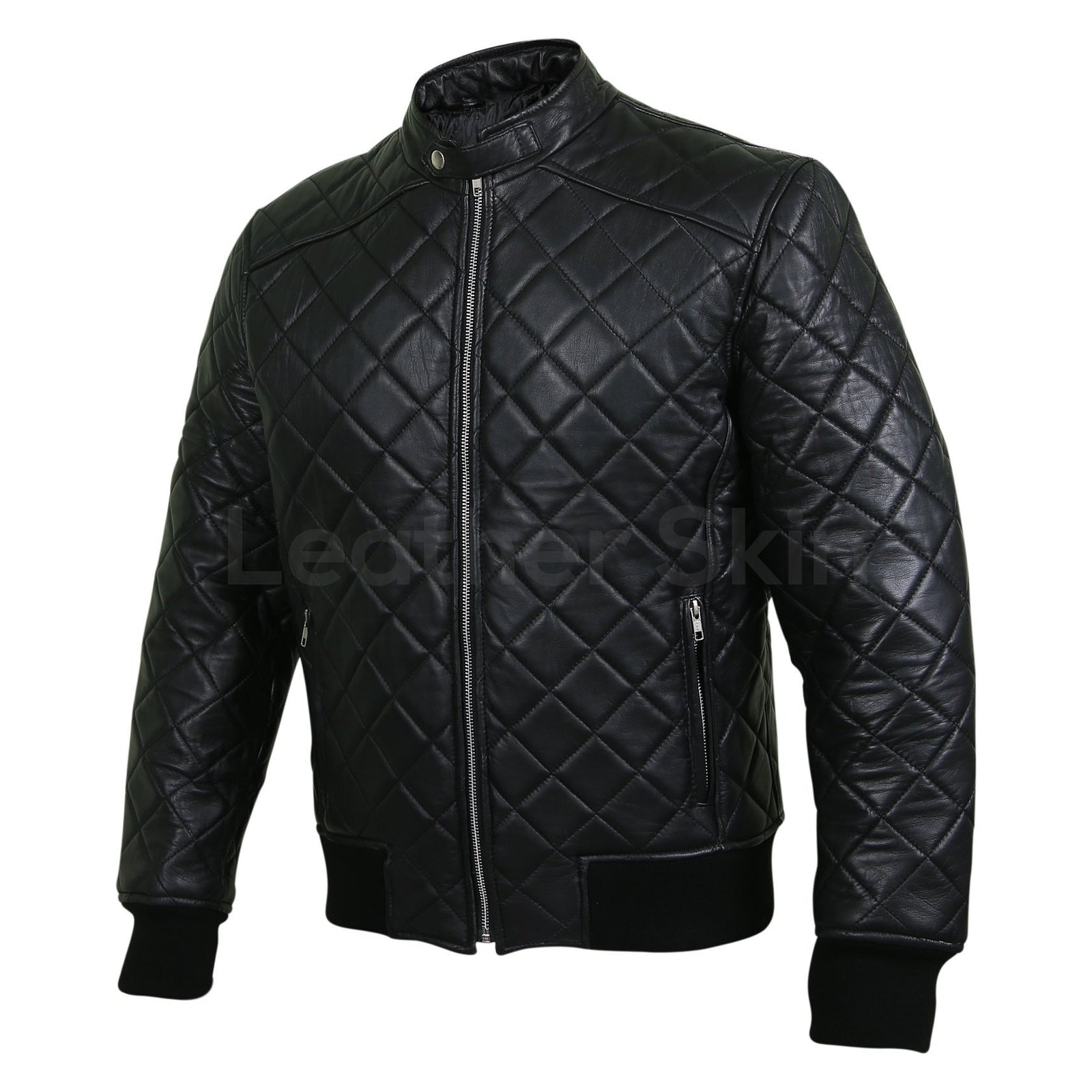 Men's Vintage Brown Black Leather Biker Jacket TruClothing