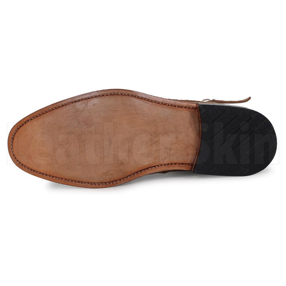 Men Beige Jodhpurs Ankle Suede Leather Boots