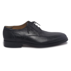 black genuine leather shoes