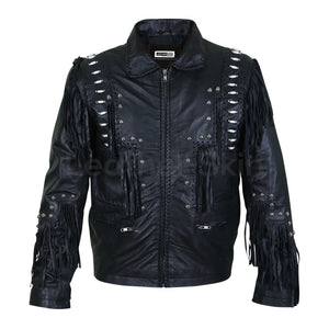 mens spike jacket with beads