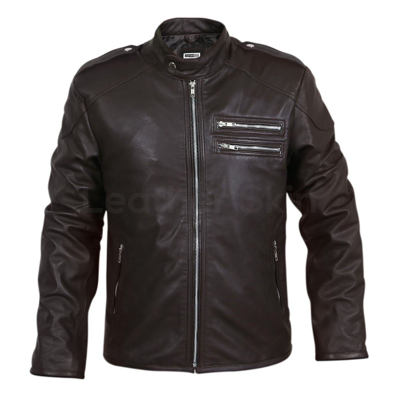 Buy SKY LINE OCEAN ORIGINAL LEATHER JACKET (100% PURE LEATHER) FOR MEN Pure  BLACK at Amazon.in