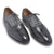 two tone black gray leather shoes