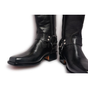 Black Motorcycle Boots for Men