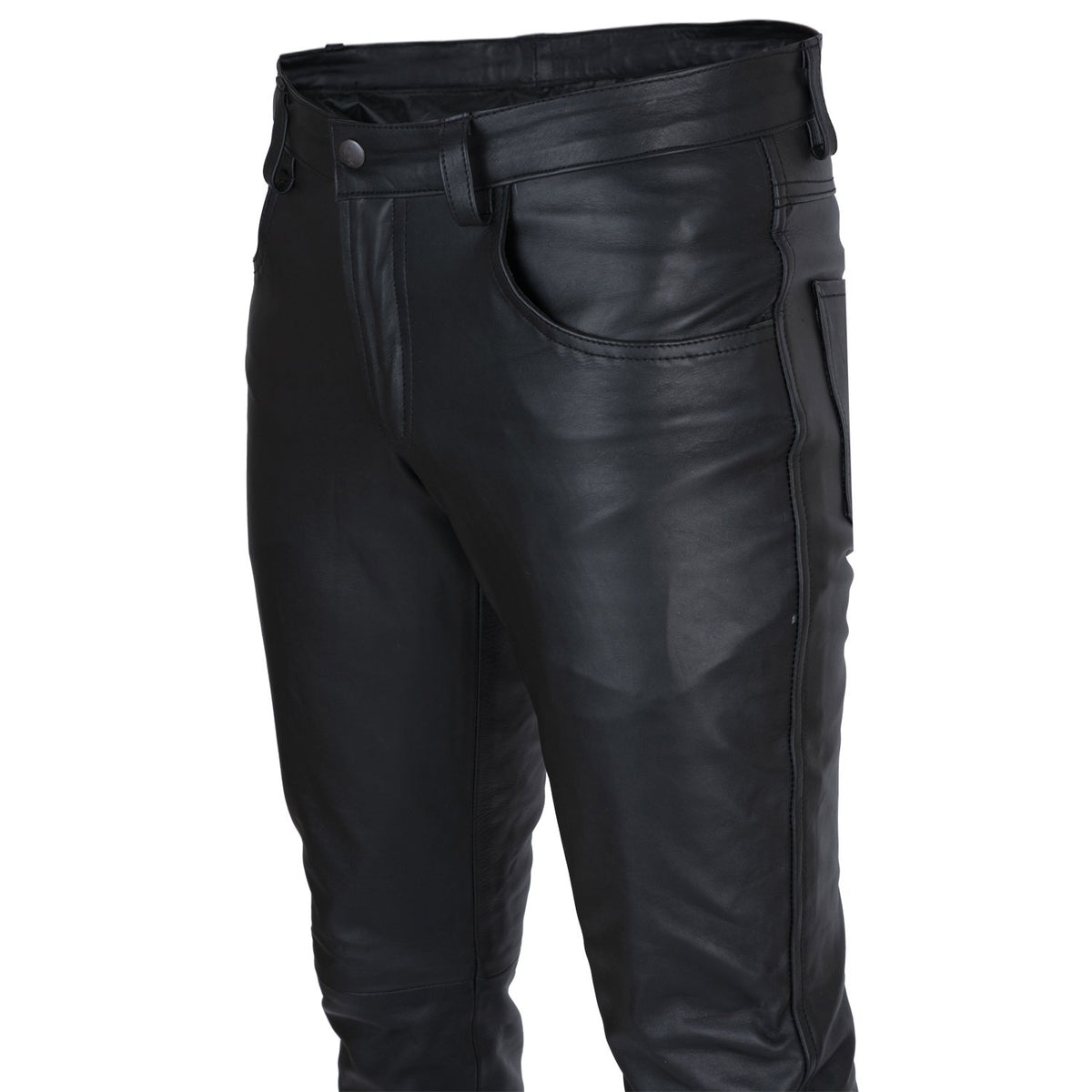 Men Motorcycle Leather Pants Red Lining – LeatherSkinShop