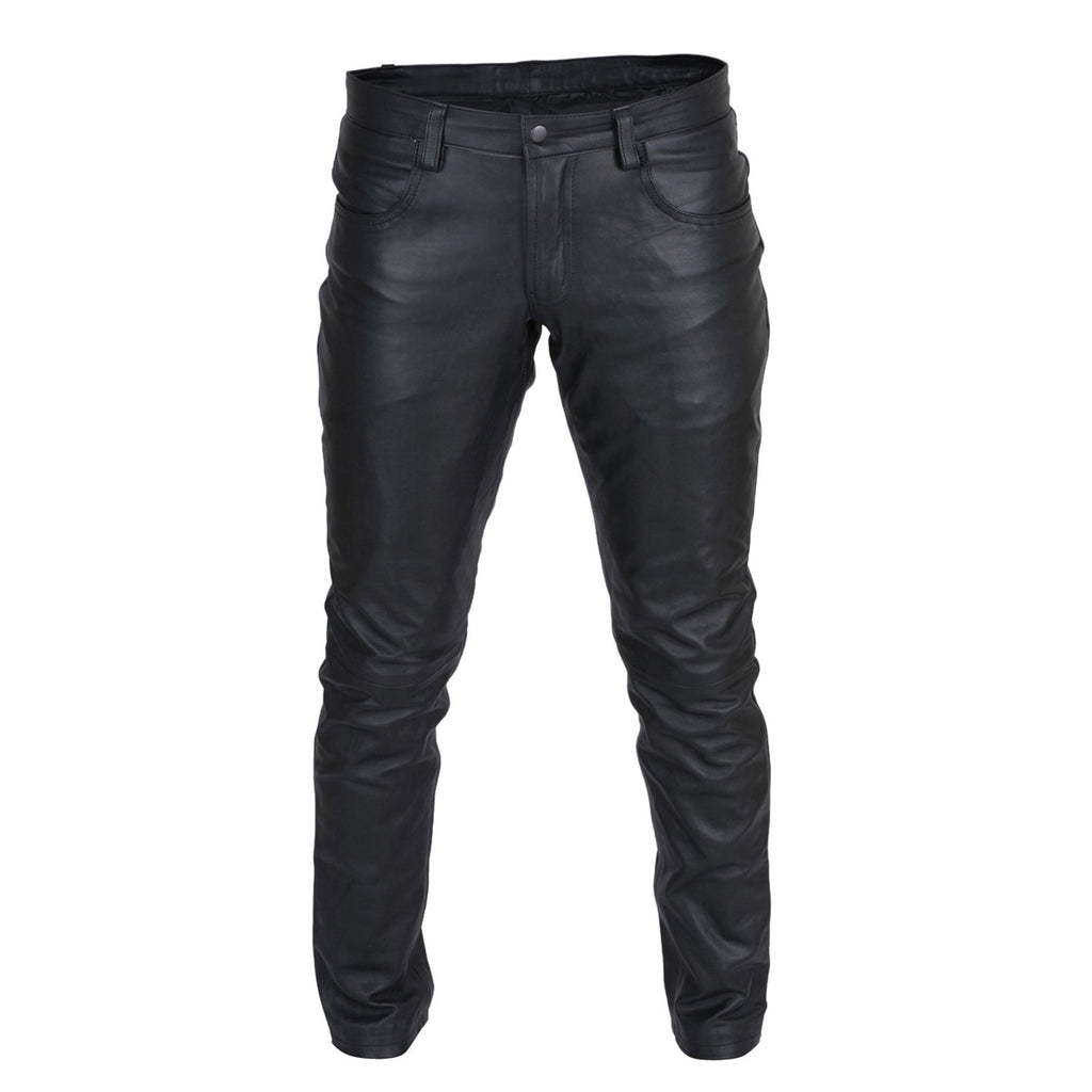 Men's Black Genuine Leather Pant Leather Skin Shop