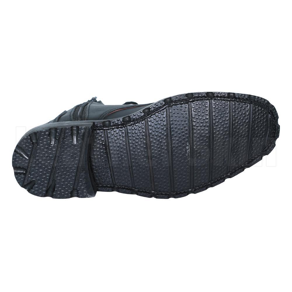 Men Black Military Genuine Leather Boots