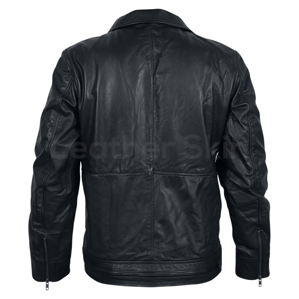 Men's Leather Jacket With Removable Hood Genuine Leather Jackets