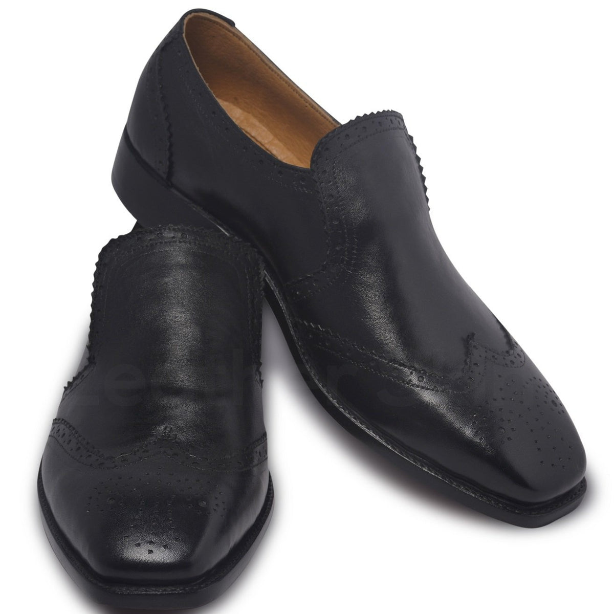 brogue leather shoes mens