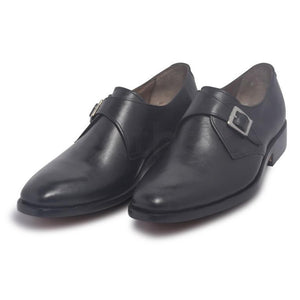 single monk leather shoes for men