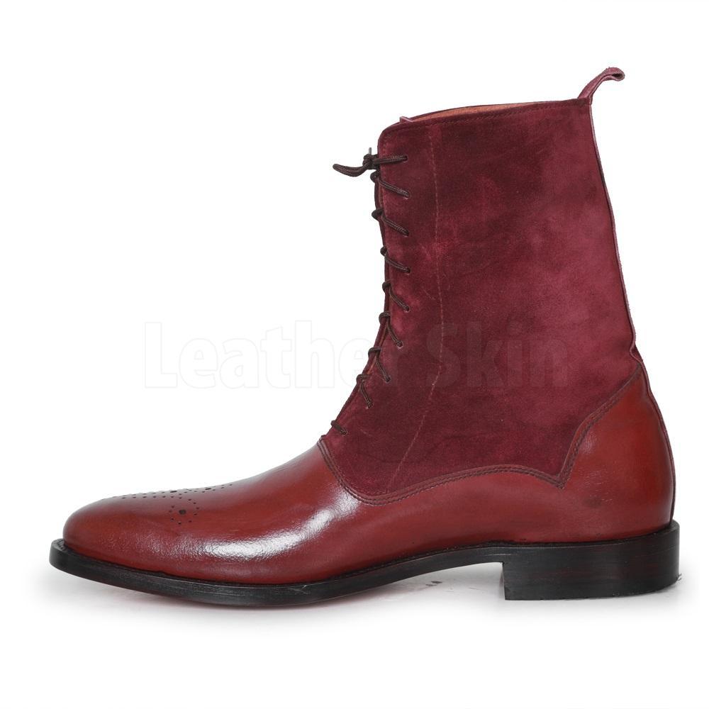 burgundy dress boots mens Oxblood & burgundy plain-toe Men's Dress Boots
