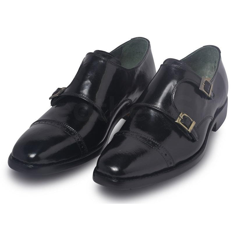 Men Black Monk Strap Genuine Leather Shoes - US 11.5 Men Black Monk Strap Genuine Leather Shoes - US 11.5