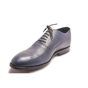 Blue Oxford Leather Shoes
