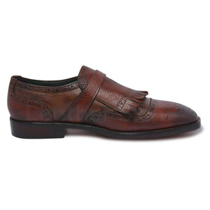 men leather shoes with fringes