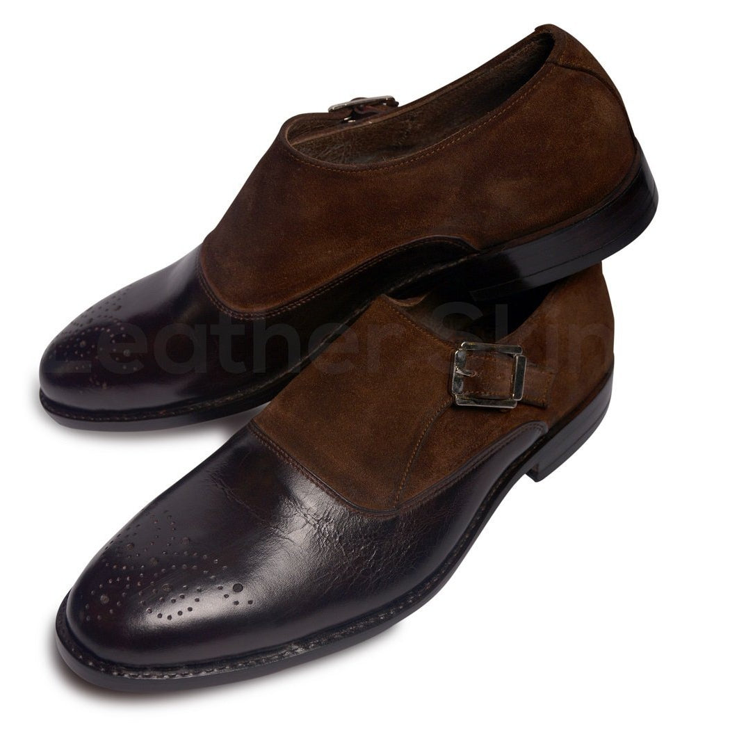 Brogue Monk Leather Shoes