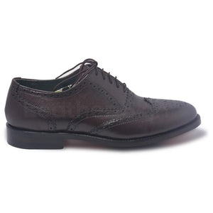 brogue brown leather shoes