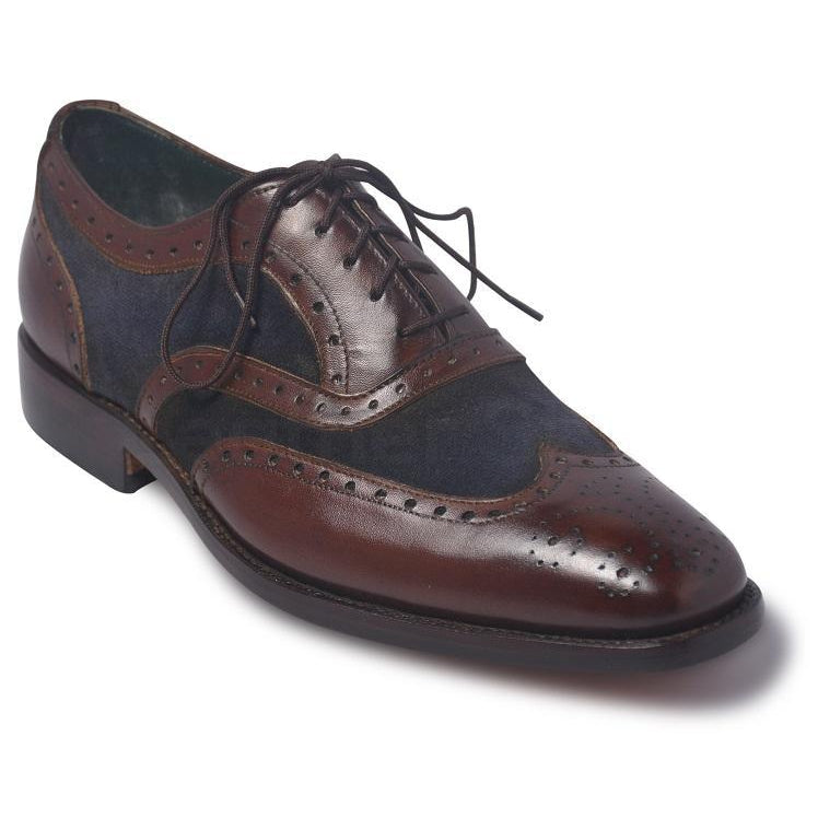 Blue suede brogue on sale shoes