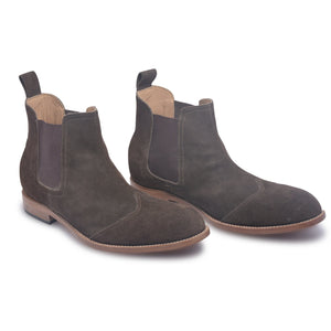 brown chelsea boots suede leather