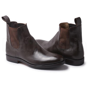 Men Brown Chelsea Genuine Leather Boots brown