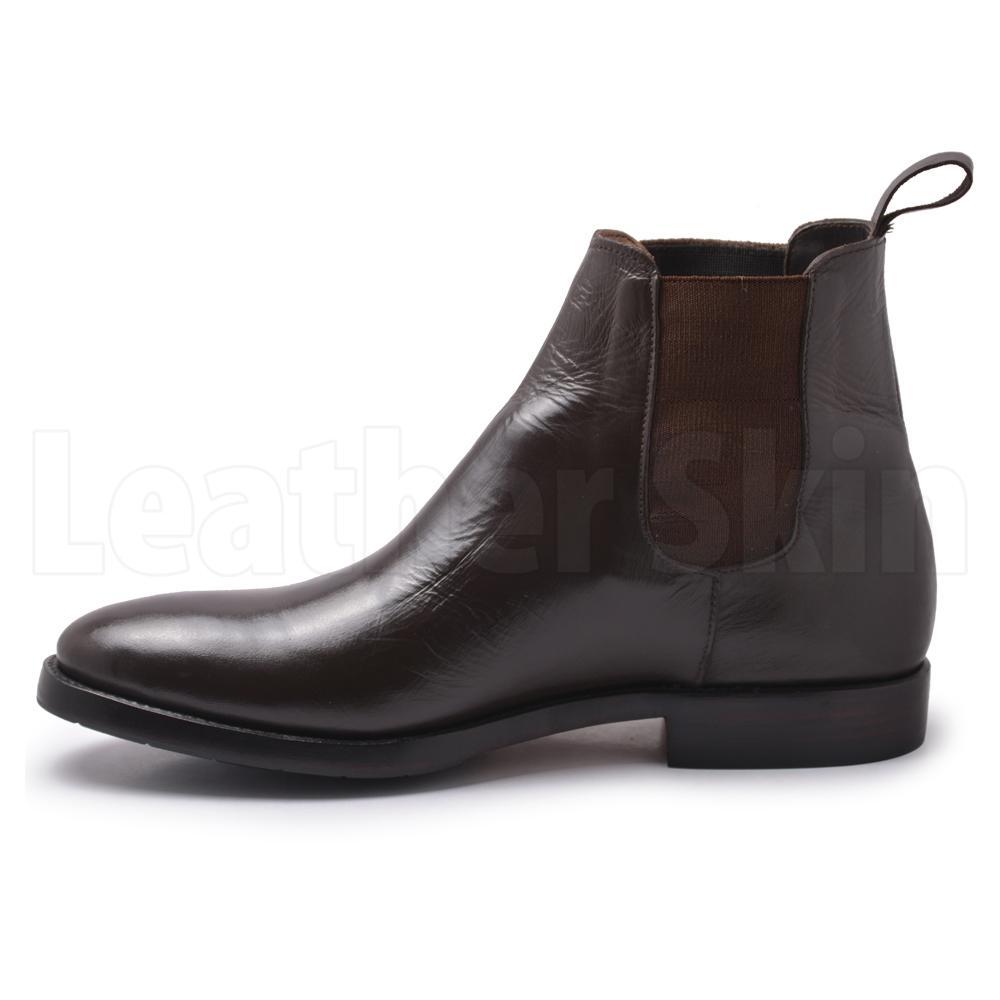 Men Brown Chelsea Genuine Leather Boots Brown - US 16 Men Brown Chelsea Genuine Leather Boots Brown - US 16