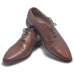 men brown leather shoes