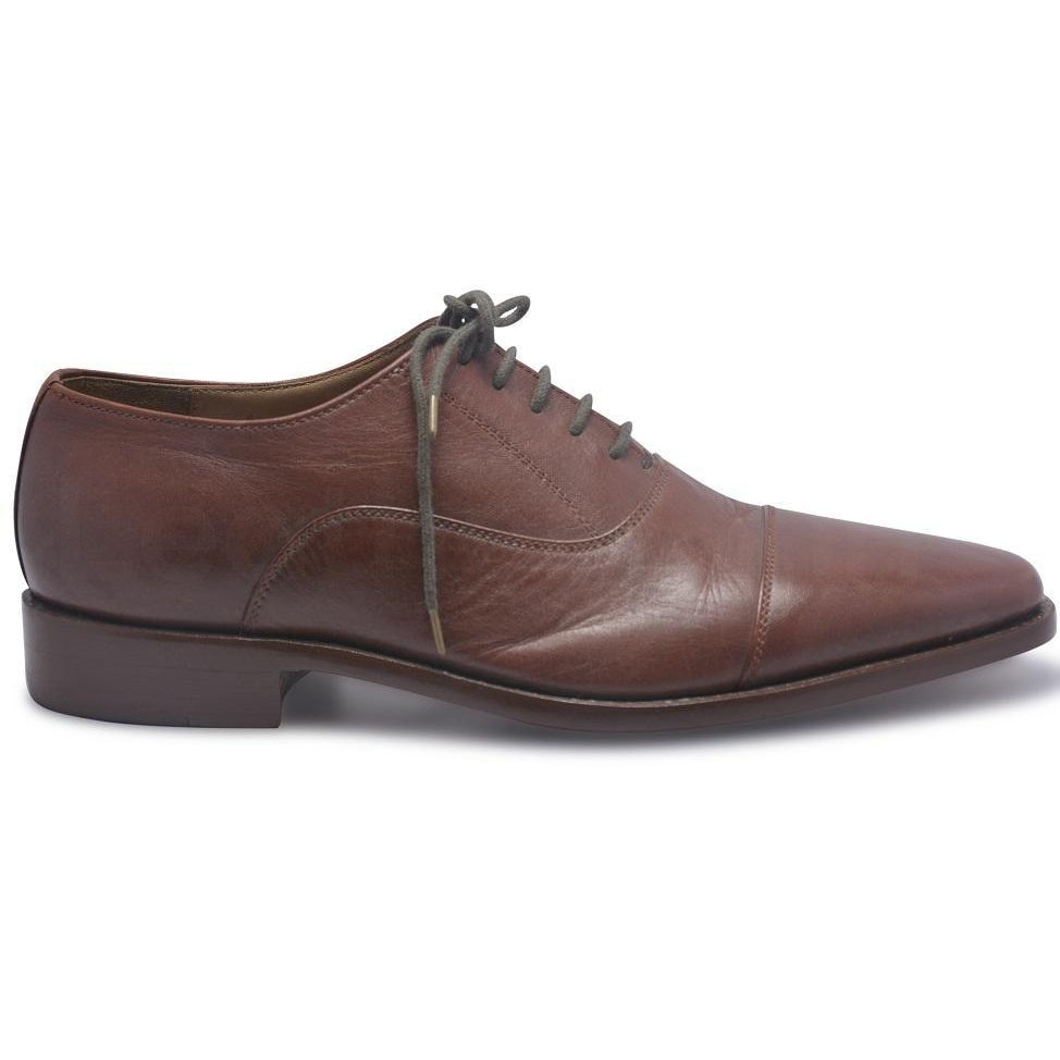 Men Brown Classic Genuine Leather Shoes with Laces - Leather