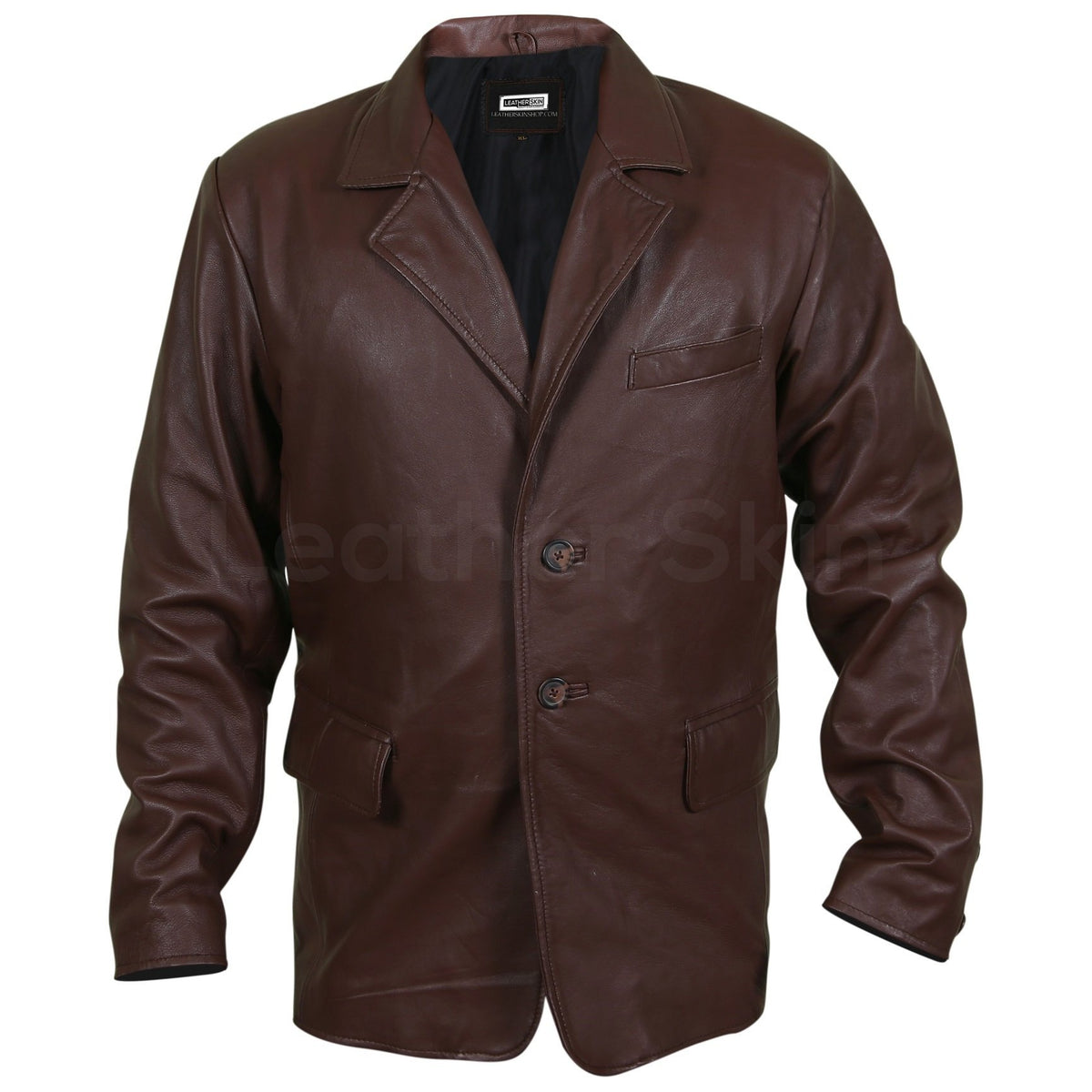 Jaxson Brown Leather Coat