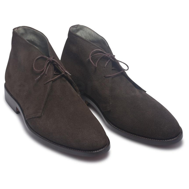 Home / Products / Men Brown Lace Up Suede Chukka Leather Boots