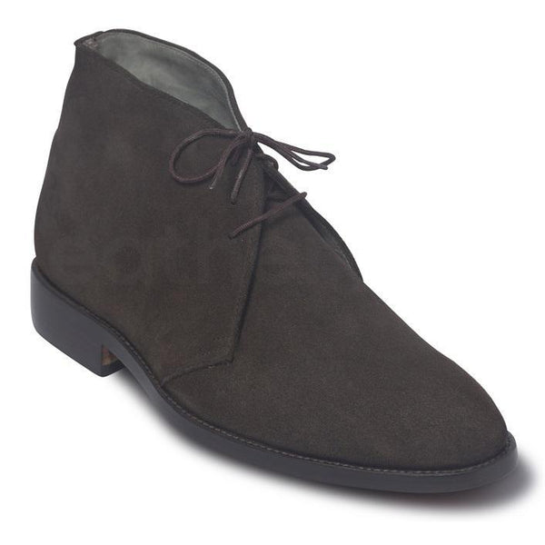Men Brown Lace Up Suede Chukka Leather Boots