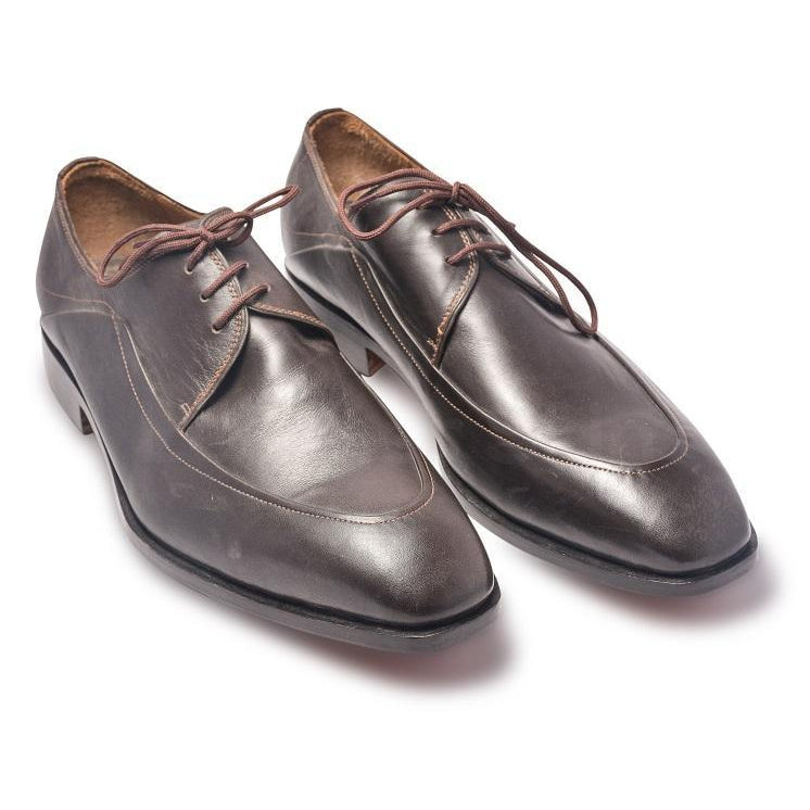 Men Brown Laces Genuine Leather Derby Shoes - US 5.5 Men Brown Laces Genuine Leather Derby Shoes - US 5.5