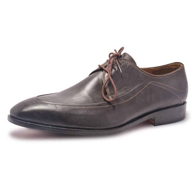 Men Brown Laces Genuine Leather Derby Shoes - Leather Skin Shop Men Brown Laces Genuine Leather Derby Shoes - Leather Skin Shop