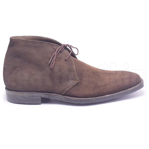 Men Brown Monk Strap Chukka Suede Leather Boots