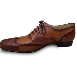 brogue wingtip leather shoes