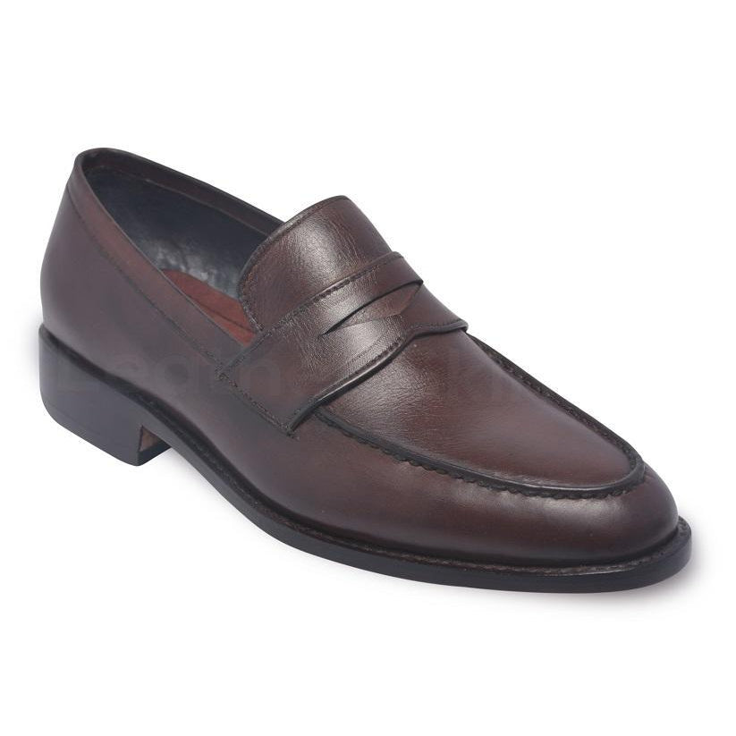 Men Brown Penny Loafer Slip-On Genuine Leather Shoes - US 12.5 Men Brown Penny Loafer Slip-On Genuine Leather Shoes - US 12.5