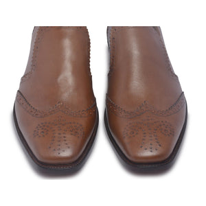 brown wingtip brogue toe shoes