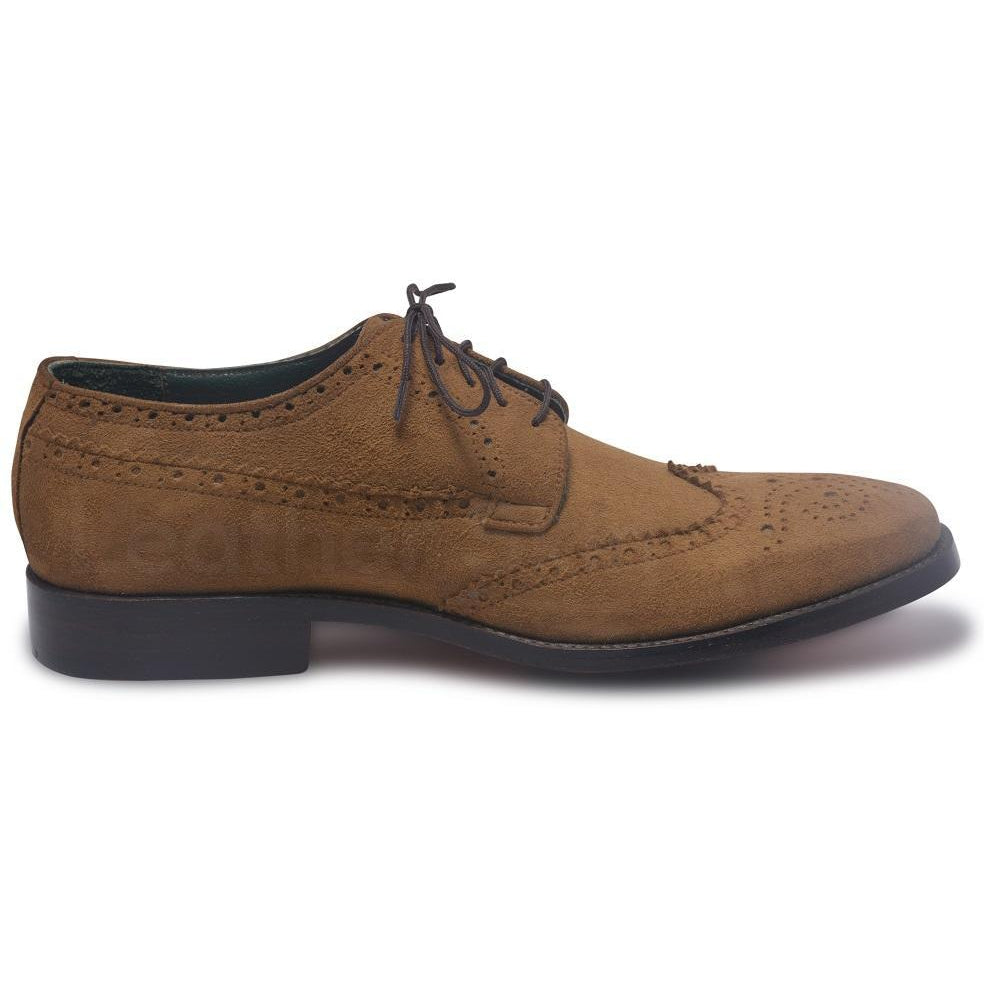 brown derby leather shoes
