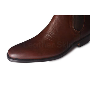 Plain Toe for Brown Chelsea Boots