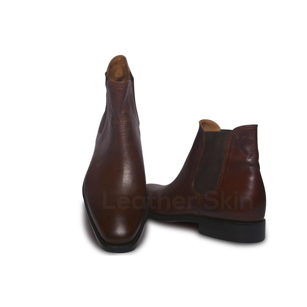 Chelsea Brown Leather Boots