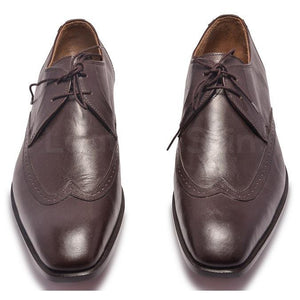 Brown Derby Leather Shoes