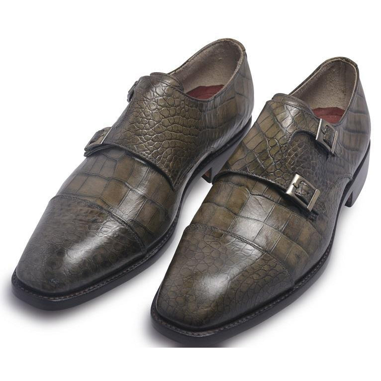 Dropship Brand Crocodile Pattern Leather Casual Shoes Handmade
